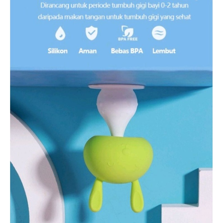 BOSS BAYI - Gigitan Silikon Bentuk Jamur / Teether Silicon Mushroom Ada Lonceng Bisa Bunyi