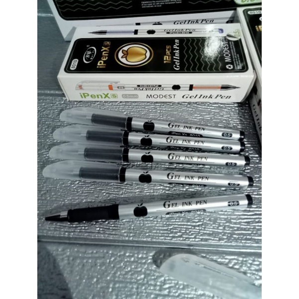 

pulpen Gel Ink pen IpenX / puplen Gel / bolpoin Gel hitam isi 12pcs