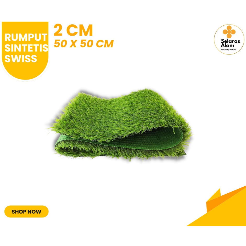 RUMPUT SINTETIS SWISS KETEBALAN 2 CM