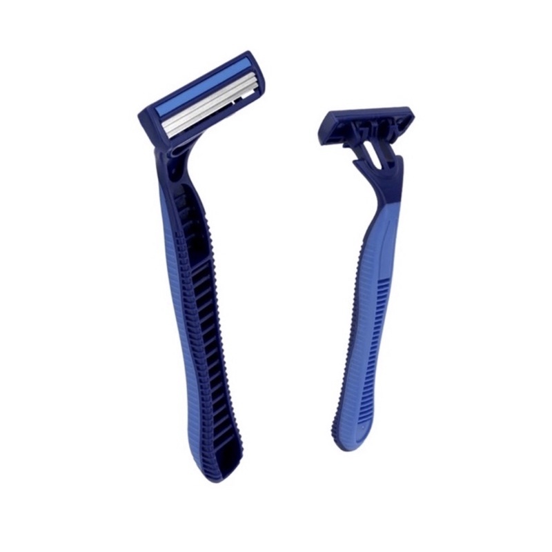 Pisau Cukur 2 mata 3 mata / Alat Cukur / Cukuran Kumis Jenggot Silet Biru