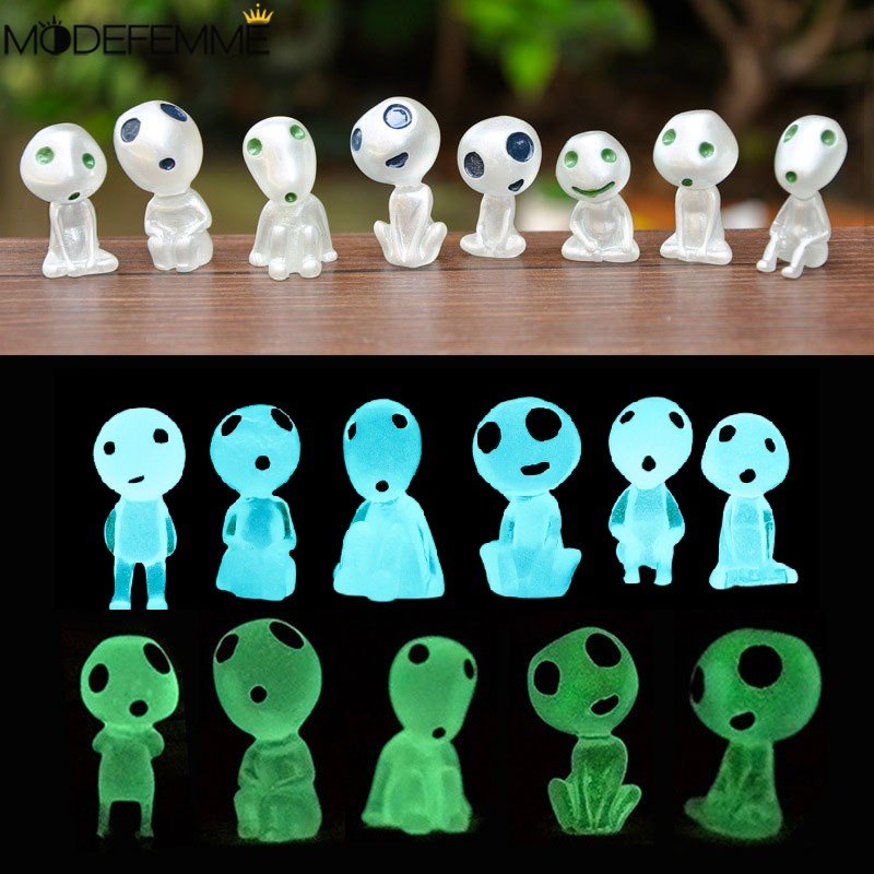 10 Pcs Miniatur Pot Bunga Bahan Resin Fluorescent Untuk Dekorasi Kamar Tidur