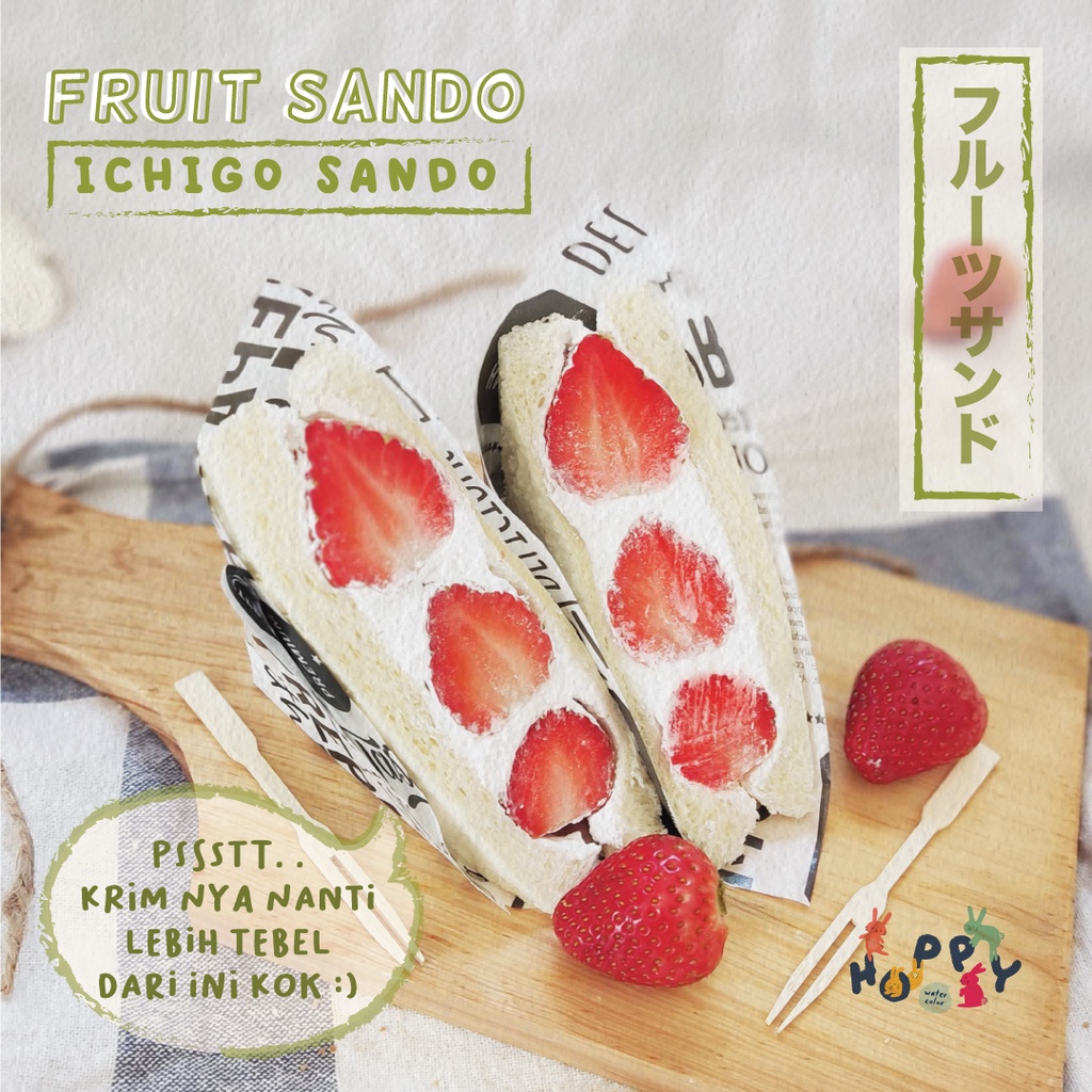 

strawberry ichigo mango fruit sando jepang enak lembut (PO SEHARI)