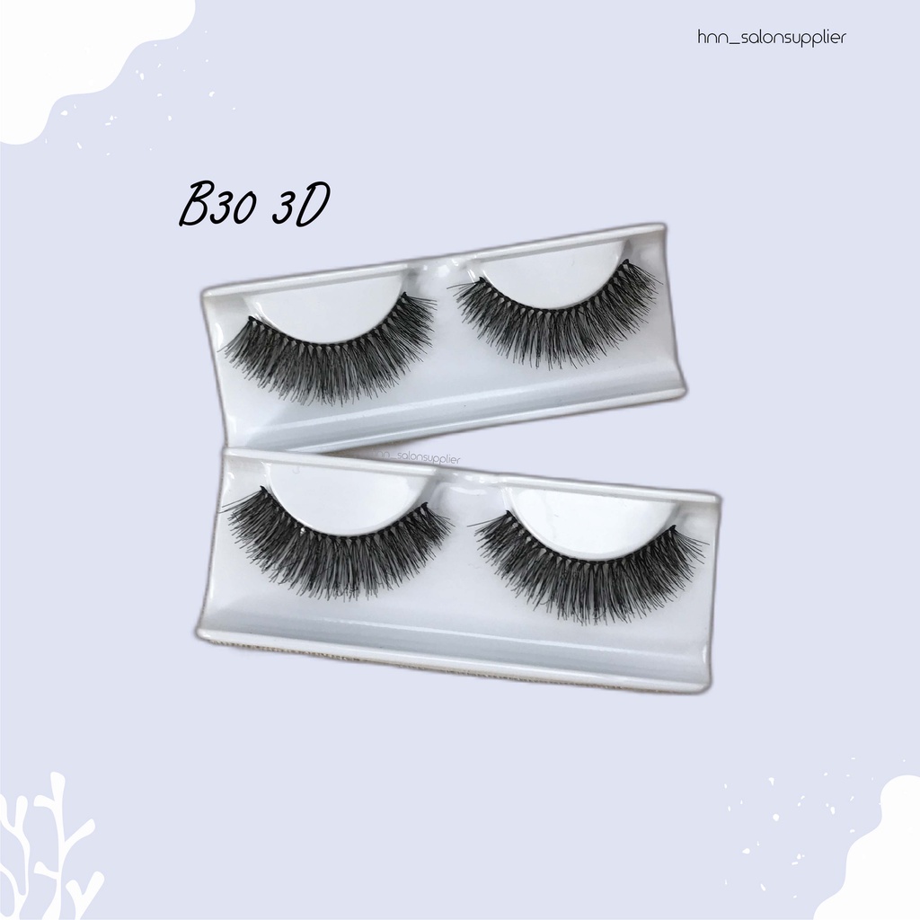 B30 3D Bulu Mata Palsu Handmade Fake Eyelash Eye Lashes Lash Artifivial Belle Eyelashes