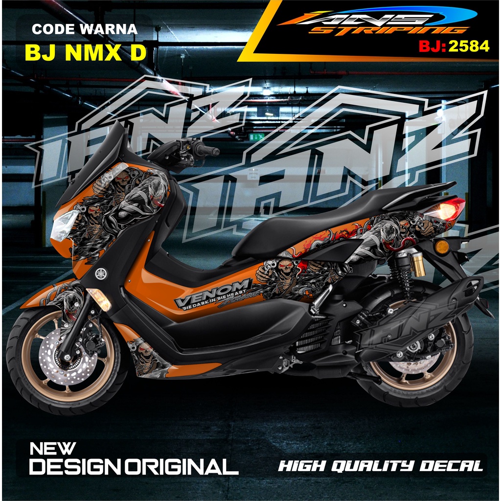 DECAL STIKER NMAX FULL BODY ANIMASI VENOM / STICKER VARIASI ALL NEW NMAX TERBARU  / STICKER NMAX OLD