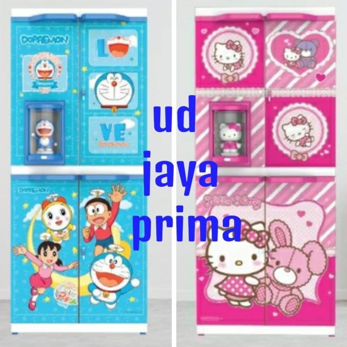 

lemari plastik hello kitty & doraemon stock ready