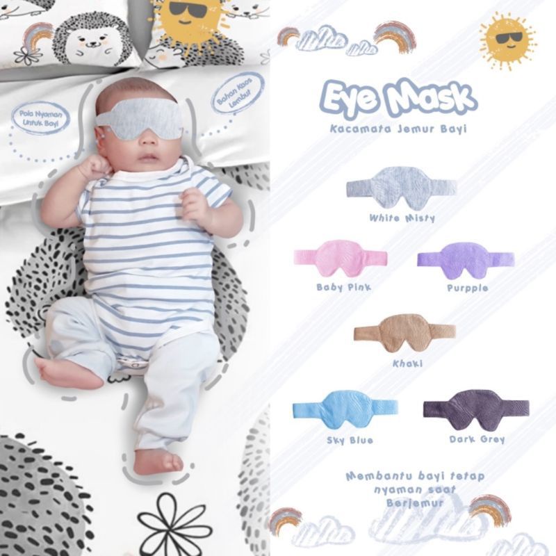 Eye mask baby / Kaca mata bayi berjemur / Penutup mata bayi anti silau