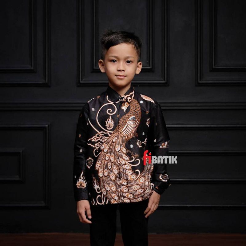 Couple Batik Ayah Dan Anak Laki-laki // Kemeja Batik Pria Dewasa Dan Anak Cowok Motif merak