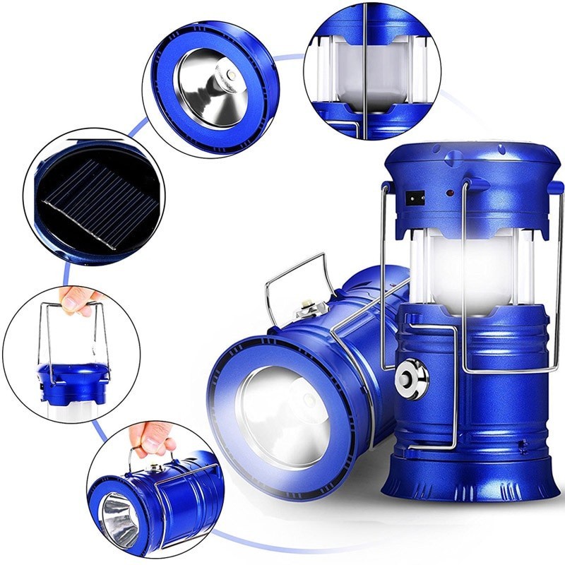 EK02 - Lampu LED Lentera Emergency Tenaga Solar Matahari Petromak