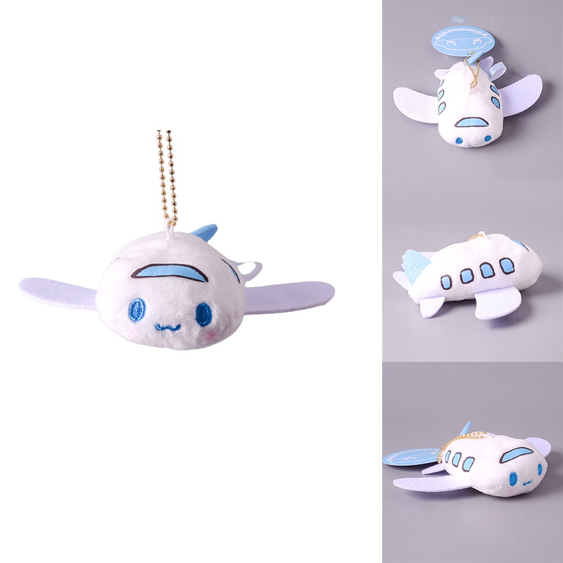 Desain Unik Cinnamoroll Pesawat Plush Pendant Keychain Handmade Aksesori Boneka Lembut Untuk Kipas