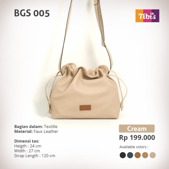TAS NIBRAS BGS 005 / SLINGBAG WANITA NIBRAS ORIGINAL / NIBRAS TERBARU / TAS KULIAH TAS KERJA / TAS K