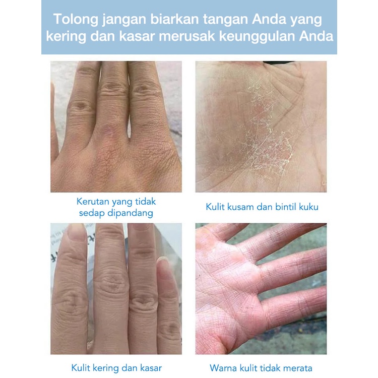 [beli 1 dapat 1]Hyaluronic Acid Hand Serum 40ml Hand Cream Hand Lotion Bergizi dan Melembabkan 2pcs