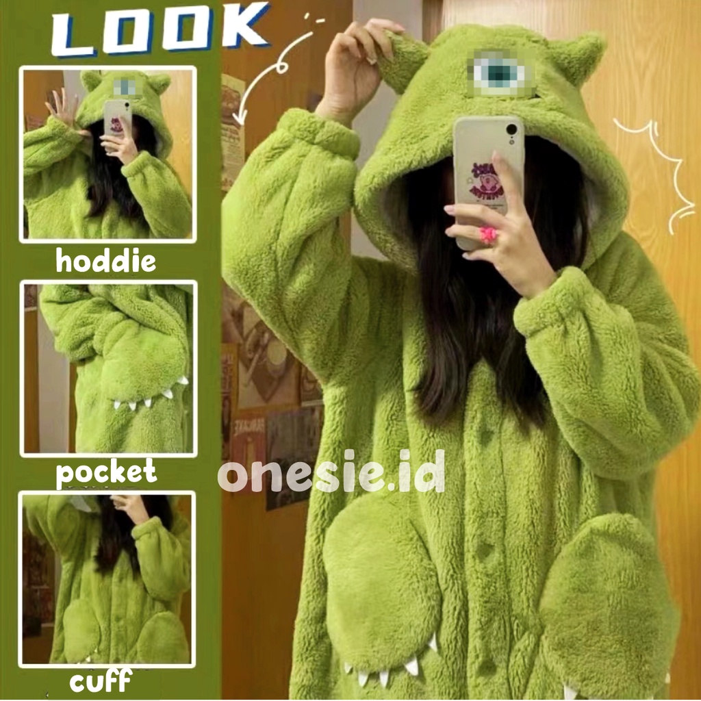 MIKE DASTER KOSTUM ONESIE BAJU TIDUR PIYAMA KIGURUMI