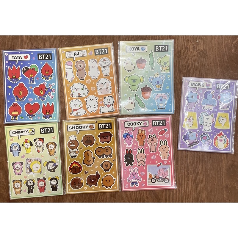 

BT21 BTS Family Sticker Cutting