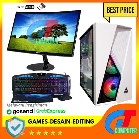 PC LENGKAP Gaming AMD Ryzen 7 5700G / VGA Radeon Graphics / Ram 16GB / SSD / Editing - Rendering