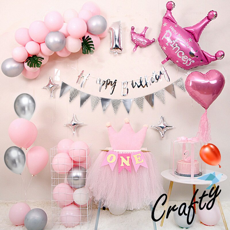 [PAKET] Dekorasi Balon LATIN BANNER ZIGZAG MULTICOLOR Hiasan Pesta