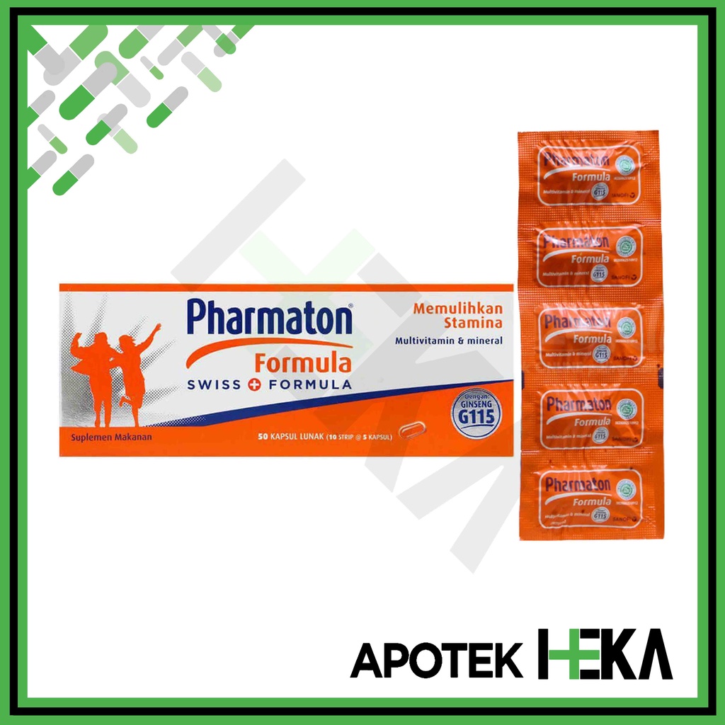 Pharmaton Formula Capsul Box isi 10x5 Kapsul - Multivitamin Mineral (SEMARANG)