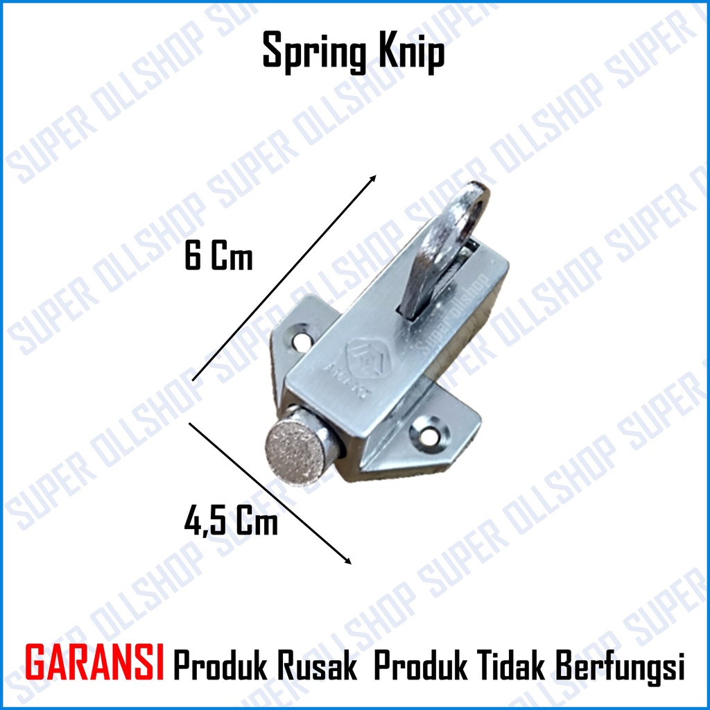 Grendel Kodok / Grendel / Selot Kodok / Slot Jendela / Spring Knife / Slot Jendela Kodok Spring Knip Kotak Tebal