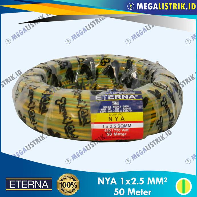 Eterna Kabel Listrik Kawat / Engkel / NYA 2.5 MM ( 50 Meter )