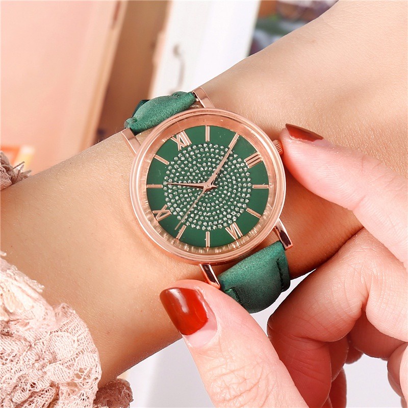 HBS 127 Jam Tangan Casual Wanita Analog Kecil Dial Bulat Dengan Strap Pu Leather Korean Fashion