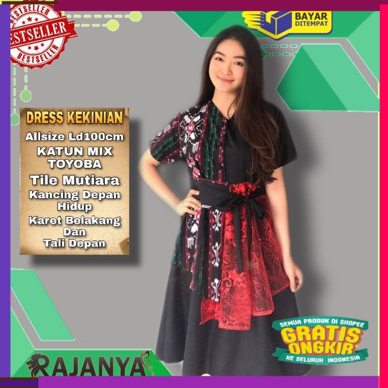 SPESIAL PIALA DUNIA DRESS NATASHA WILONA DRESS BATIK KEKINIAN DRESS TERBARU DRESS TERBARU BAJU BATIK