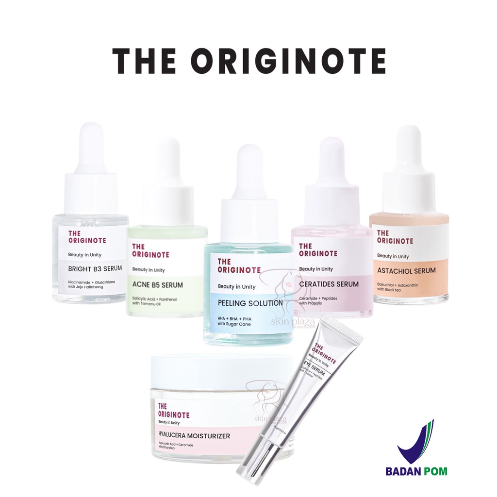 The Originote Series Serum Acne B5 Bright B3 Ceratides Peeling Solution Astachiol Hyalucera Moisturizer Gel Treatment Eye Serum BPOM