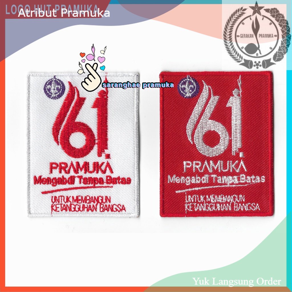 Jual Logo Pramuka Bordir Hut Pramuka 61 Bed Bedge Bordir Hari Pramuka