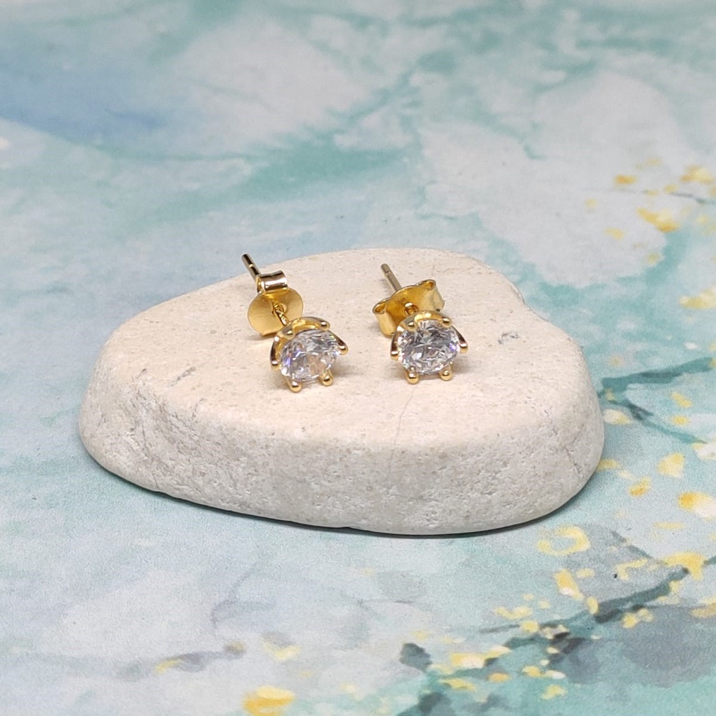 Giwang / Anting Tusuk Emas Desi / Solitaire 8K - SDW Gold -
