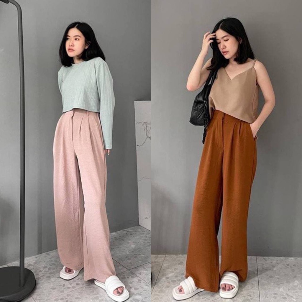 ZADA HIGHWAIST KULOT CRINCLE WANITA