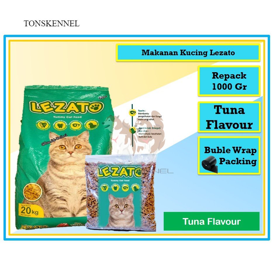 Lezato Cat Tuna 1kg Makanan Kucing Lezato Tuna Flavour Cat food Repack Freshpack