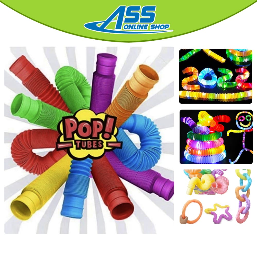 [ASS] Mainan Pop Light Pop Tubes LED Fidget Pop Tube Sensory Toys