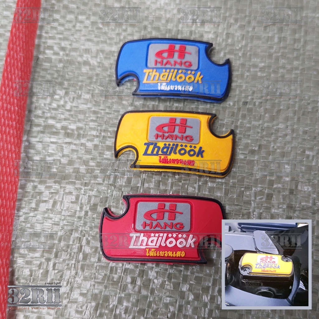 TUTUP MINYAK REM UNIVERSAL HONDA KAKI BAUT MIRING MODEL STIKER BAHAN KARET