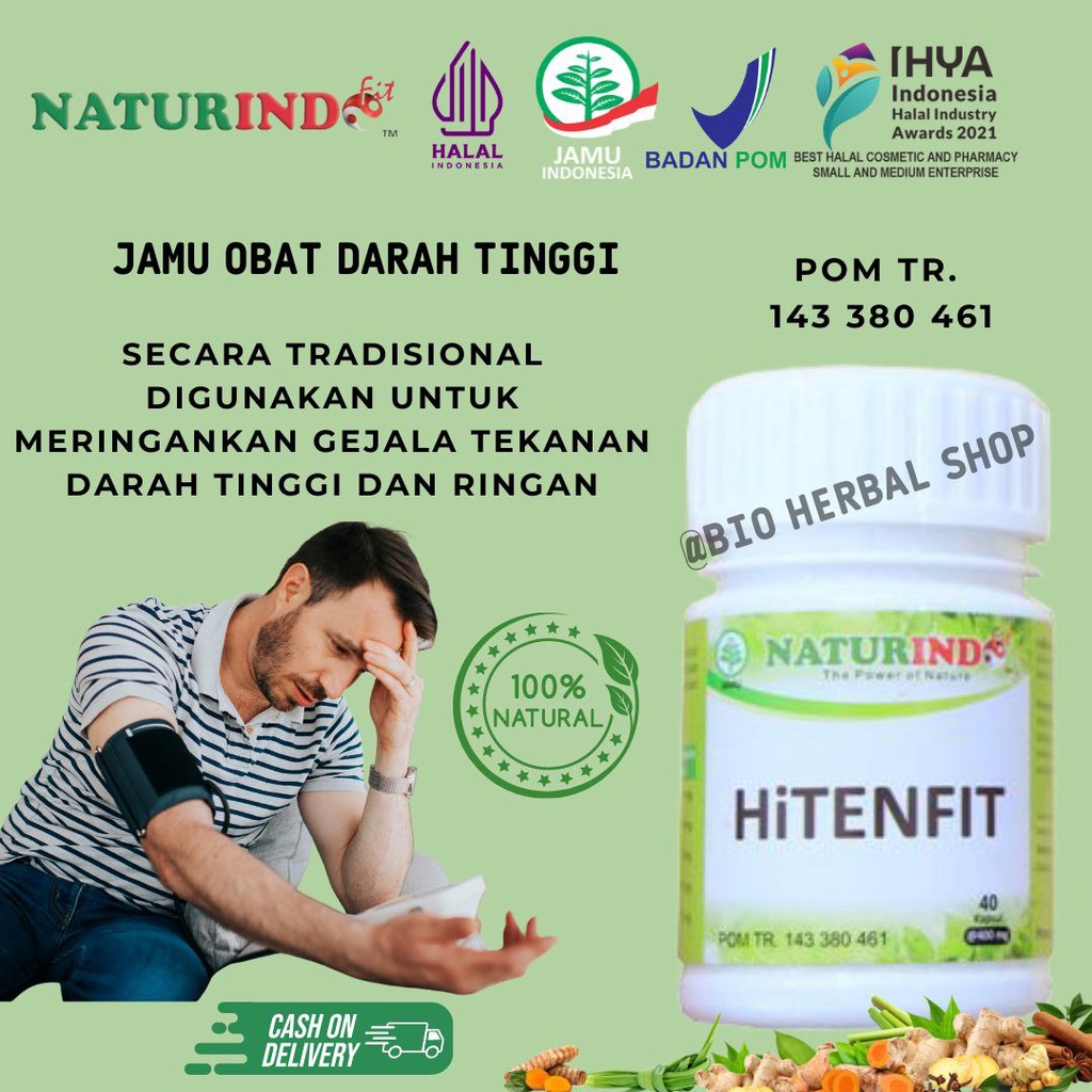 Obat Darah Tinggi Hitenfit Herbal Hipertensi Penurun Darah Tinggi