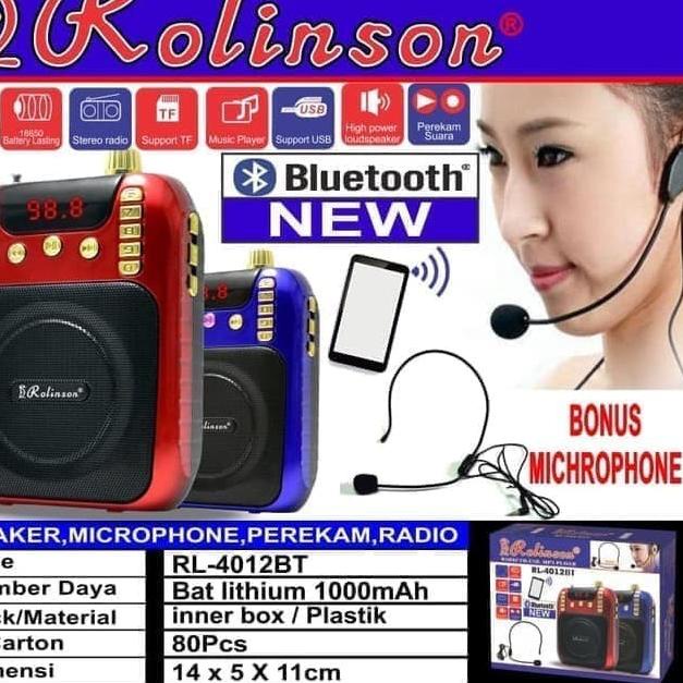 Speaker Pinggang MP3 + Radio + Mic Rolinson RL- 4012