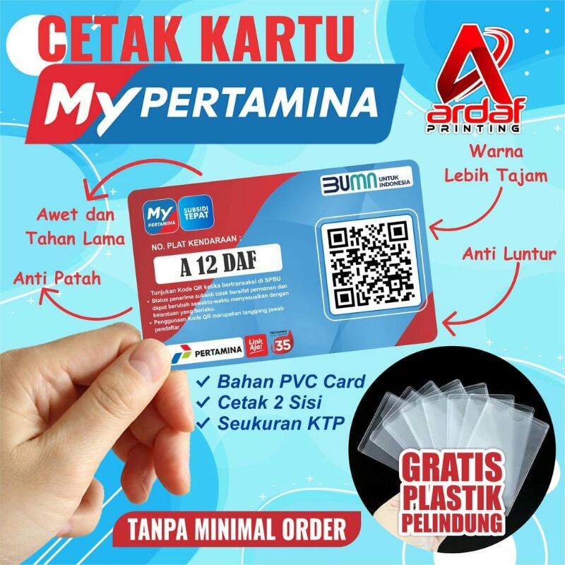 Kartu My Pertamina/Cetak Kartu PVC Bahan Premium/Cetak ID Card