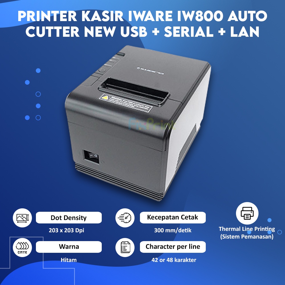 Printer Thermal IW-800 Auto Cutter New, Interface USB + Serial + LAN