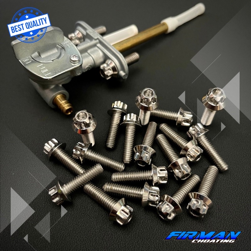 PROBOLT BAUT KERAN BENSIN MINYAK RX KING RXS YT115 M6x20 1 KUNCI &amp; 2 KUNCI DRAT 10 (Harga 2 Biji)
