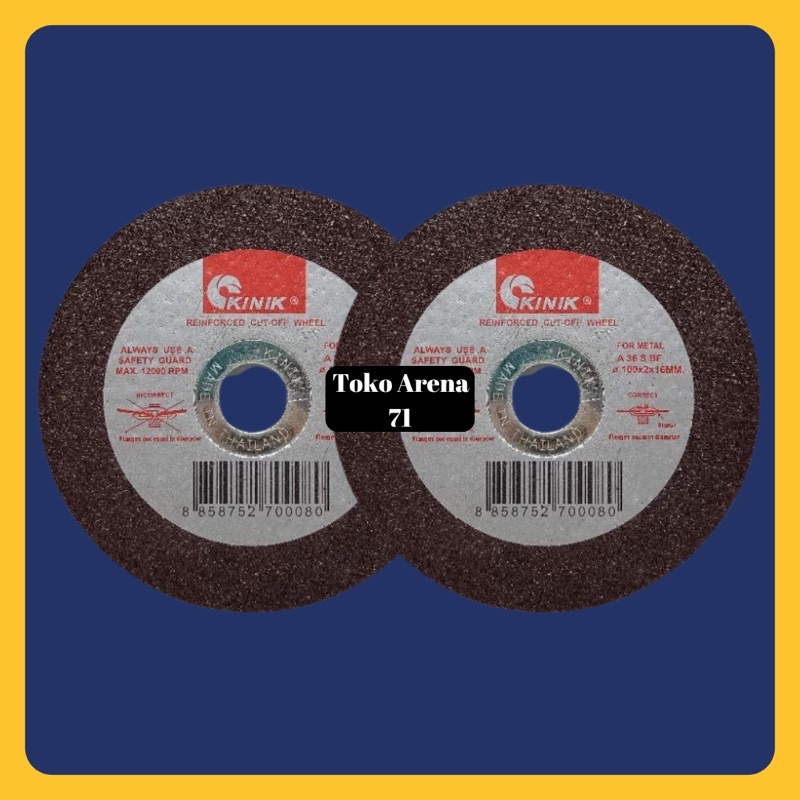 Batu Gerinda Grinda Gurina Potong KINIK 4” Cutting wheel KINIK 4 Inch