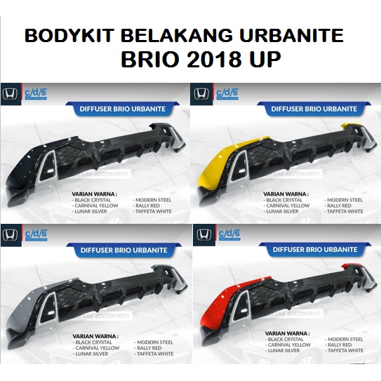 PAKET BODYKIT BELAKANG DAN SPOILER BRIO 2018 UP MODEL URBANITE