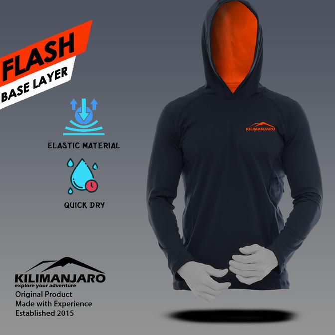 Kilimanjaro Flash - Base Layer Hoodie - Baselayer Kilimanjaro Flash