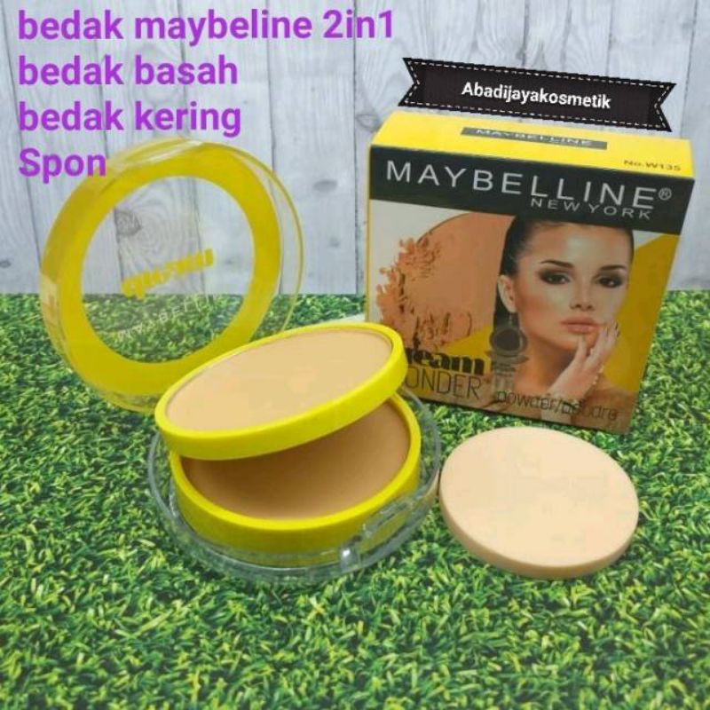 bedak maybelline kuning basah+padat