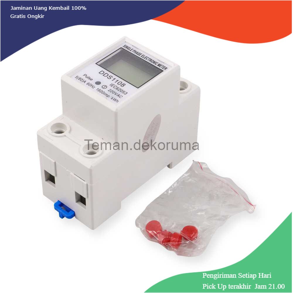 TD-PR2 DIANQI Meteran Listrik Digital Din Rail Voltmeter Single-Phase 220 V - DDS1108