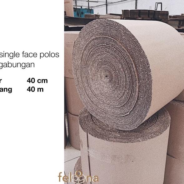 

Karton Lembaran Single Face 1 ROLL gabungan Uk. Lebar 40 cm x 40 meter