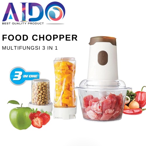 Chopper Blender 3 in 1 Multifungsi Elektrik / Blender Daging , Sayuran , Biji-bijian,Buah 3 in 1 Elektrik /  Mesin Penggiling Daging/Sayur Chopper Meat Grinder 7888