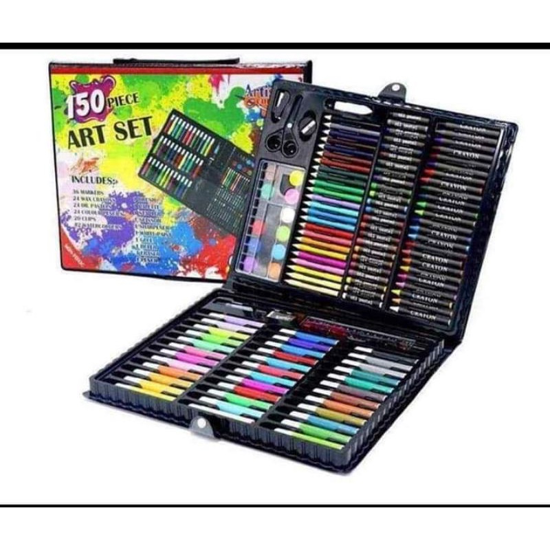 

Crayon Anak SET KOPER ISI 150 PCS / Crsyon Full Alat MELUKIS DAN MEWARNAI SET