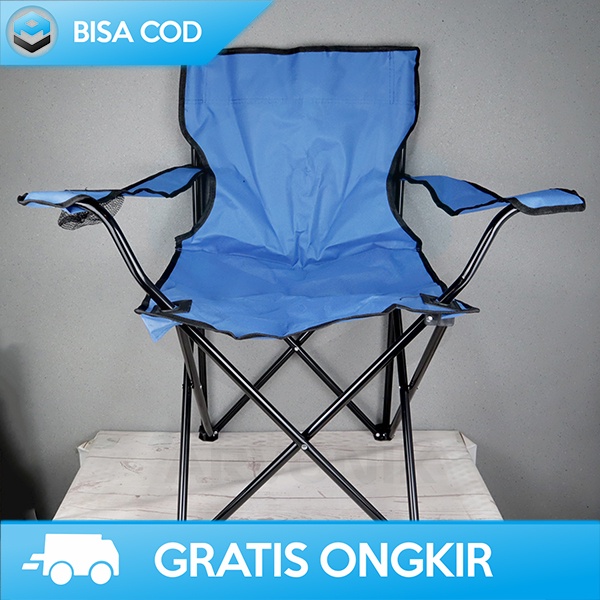 KURSI LIPAT MEMANCING FOLDABLE + CUP HOLDER TAFFSPORT KUAT DAN NYAMAN