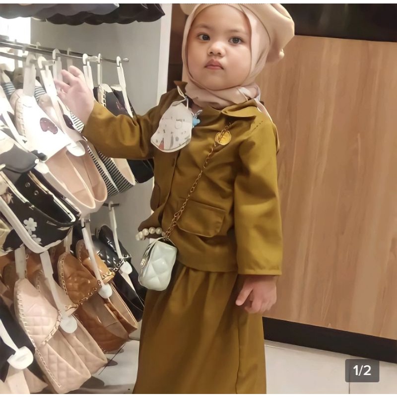 Kostum Seragam PNS Anak Panjang atau Pendek / Seragam Asn Anak