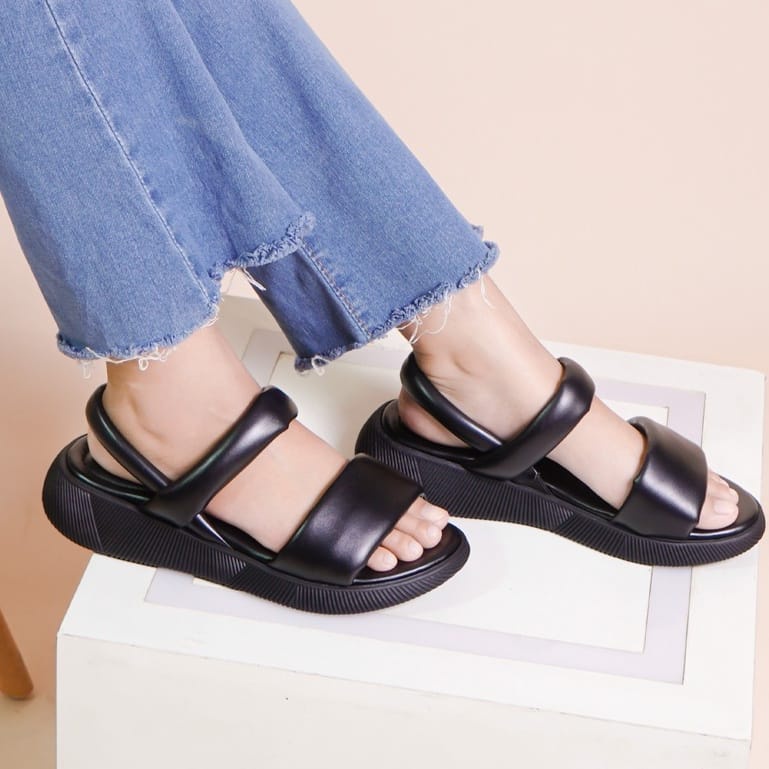 sandal wanita terbaru kenzzi flatfrom full busah