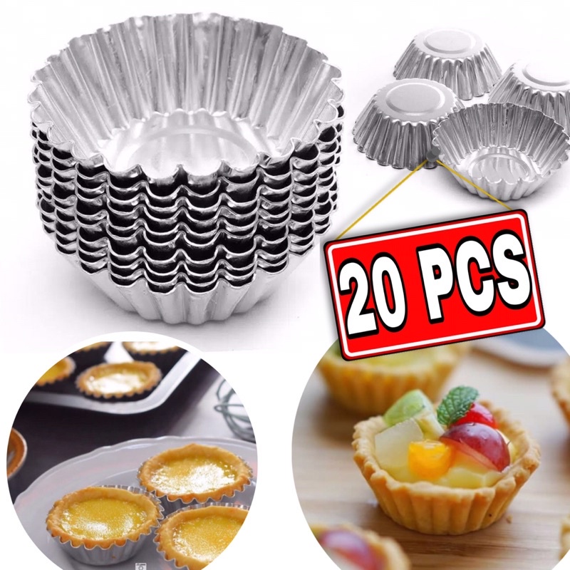 20 Pcs 1 CETAKAN KUE PIE MINI SUSU BUAH MINI MURAH/ CETAKAN PAI BUAH SUSU MURAH/ LOYANG CETAKAN KUE 