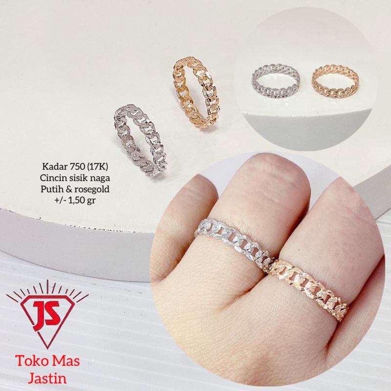 cincin sisik naga kadar 17k/750