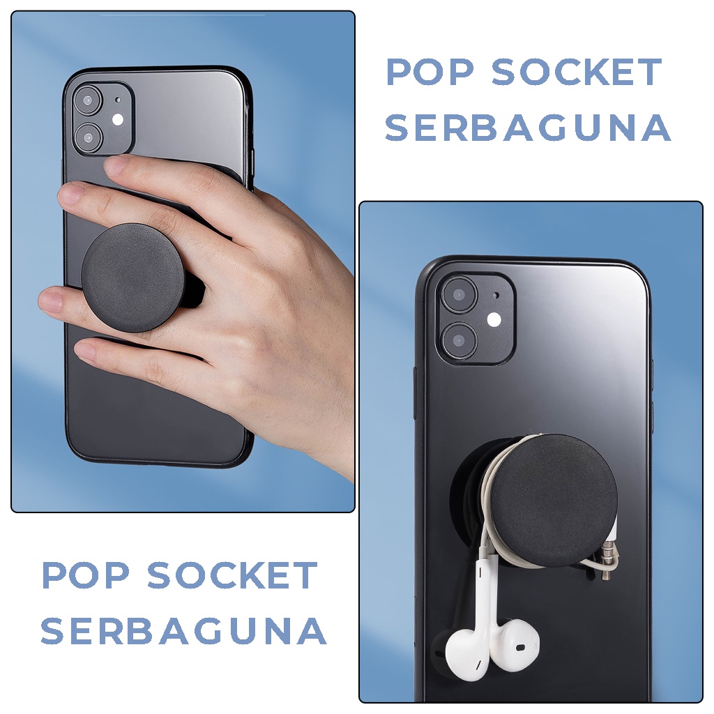 PopSocket Tempelan Hp Polos Phone Grip Penyangga Pegangan belakang handphone PopSoket Hape | GROSIRXPRESS